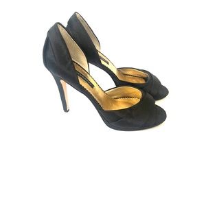 Caparros Black Satin Heels